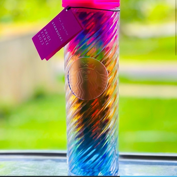 Starbucks Tim Singleton Spiral Cup Swirl Rainbow Pride Hot Cold Tumbler 2023 New - Picture 6 of 14